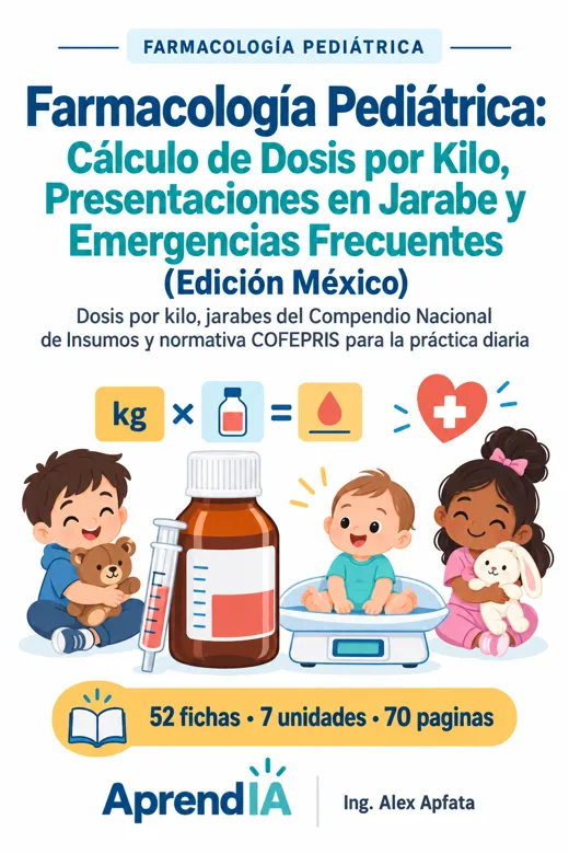 Farmacología Pediátrica: Cálculo de Dosis por Kilo, Presentaciones en Jarabe y Emergencias Frecuentes (Edición México)
