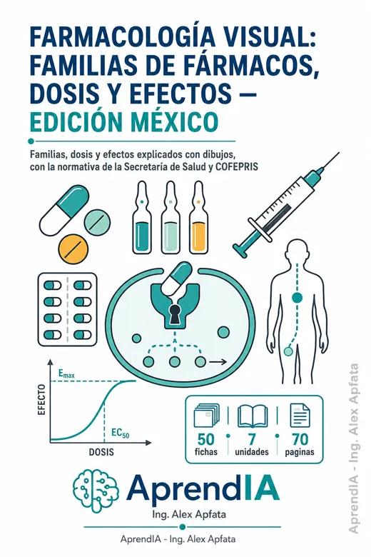 Farmacología Visual: familias de fármacos, dosis y efectos — Edición México