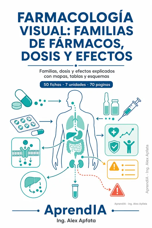 Farmacología Visual: familias de fármacos, dosis y efectos