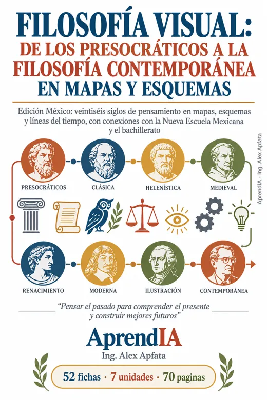 Filosofía Visual: de los Presocráticos a la Filosofía Contemporánea en Mapas y Esquemas