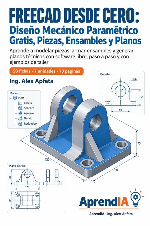 FreeCAD desde Cero: Diseño Mecánico Paramétrico Gratis, Piezas, Ensambles y Planos
