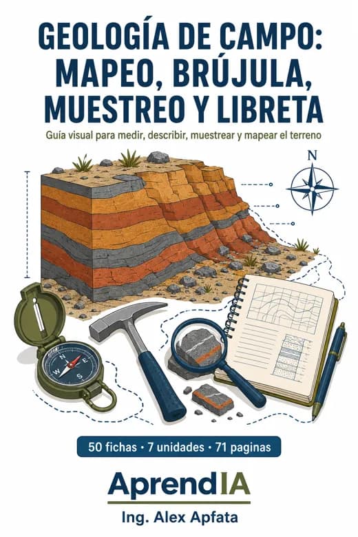 Geología de Campo: mapeo, brújula, muestreo y libreta