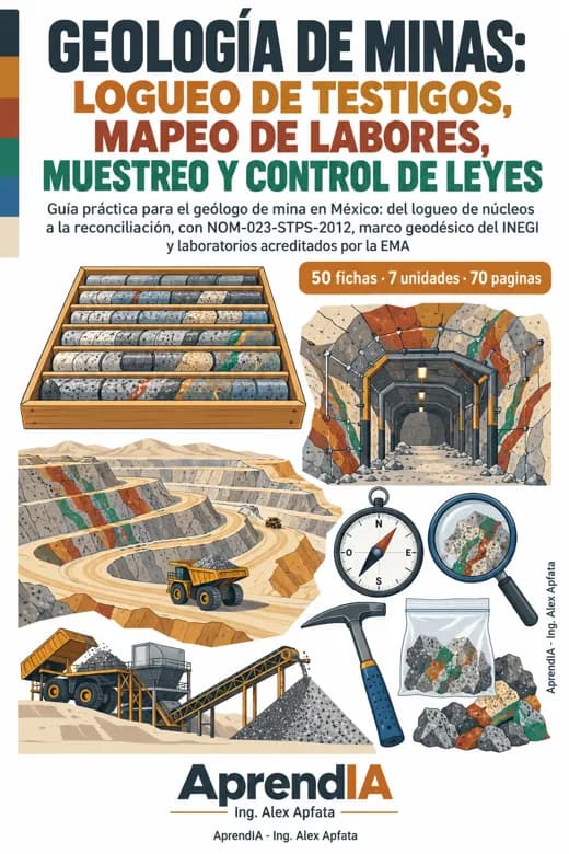 Geología de Minas: Logueo de Testigos, Mapeo de Labores, Muestreo y Control de Leyes