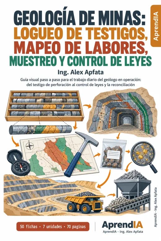 Geología de Minas: Logueo de Testigos, Mapeo de Labores, Muestreo y Control de Leyes