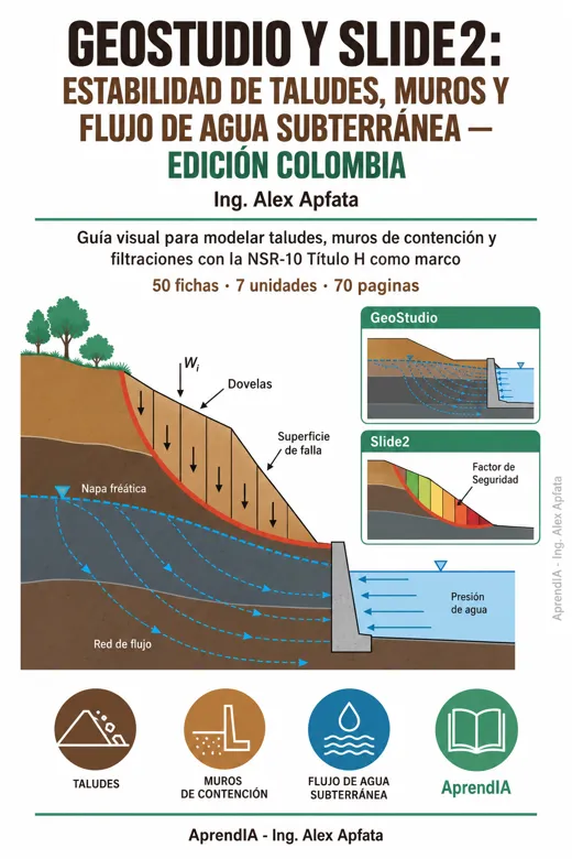 GeoStudio y Slide2: Estabilidad de Taludes, Muros y Flujo de Agua Subterránea — Edición Colombia