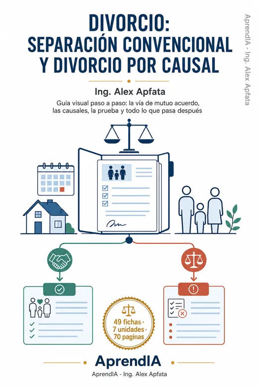 Divorcio: separación convencional y divorcio por causal