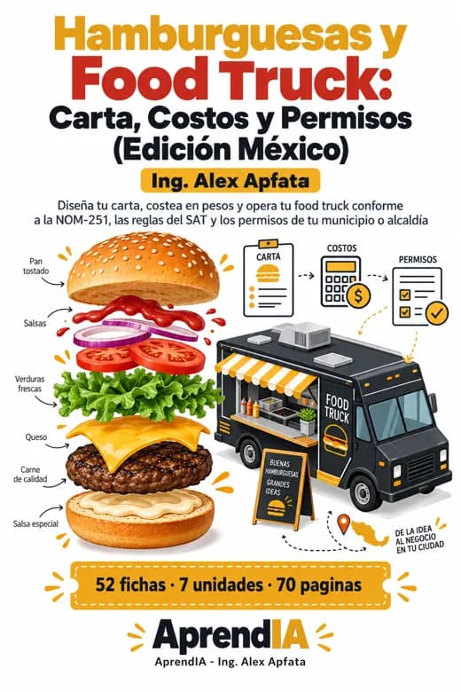 Hamburguesas y Food Truck: Carta, Costos y Permisos (Edición México)