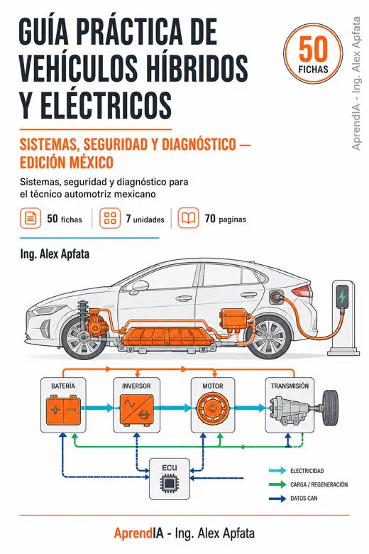 Guía Práctica de Vehículos Híbridos y Eléctricos: Sistemas, Seguridad y Diagnóstico — Edición México