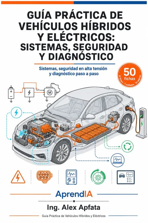 Guía Práctica de Vehículos Híbridos y Eléctricos: Sistemas, Seguridad y Diagnóstico