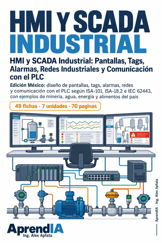 HMI y SCADA Industrial: Pantallas, Tags, Alarmas, Redes Industriales y Comunicación con el PLC