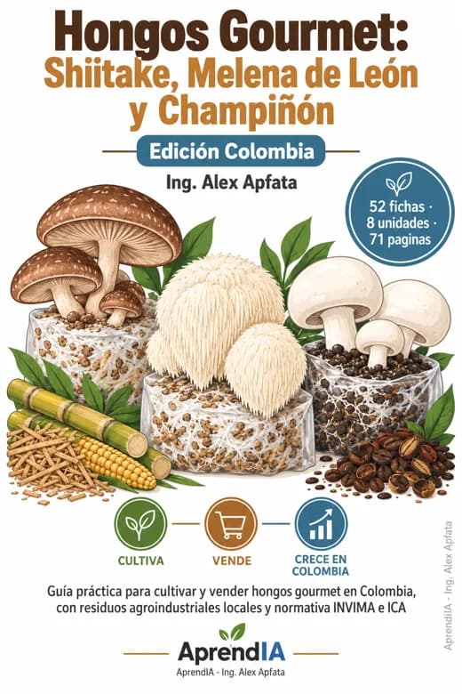 Hongos Gourmet: Shiitake, Melena de León y Champiñón — Edición Colombia