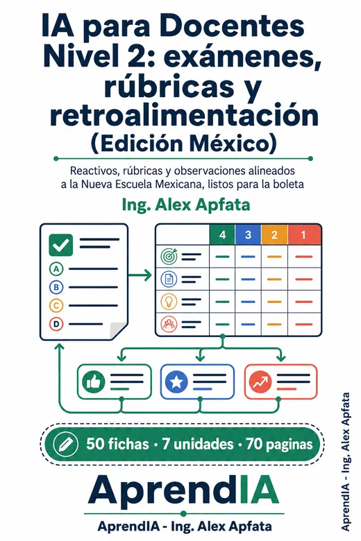 IA para Docentes Nivel 2: exámenes, rúbricas y retroalimentación (Edición México)