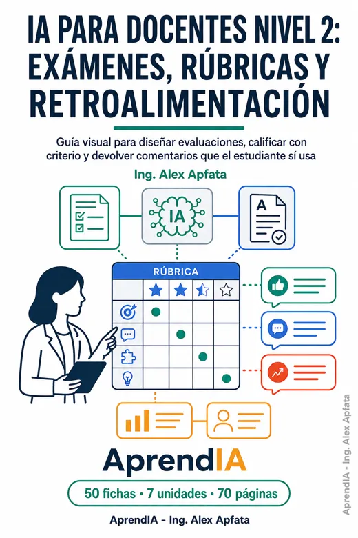 IA para Docentes Nivel 2: exámenes, rúbricas y retroalimentación