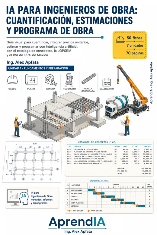 IA para Ingenieros de Obra: cuantificación, estimaciones y programa de obra
