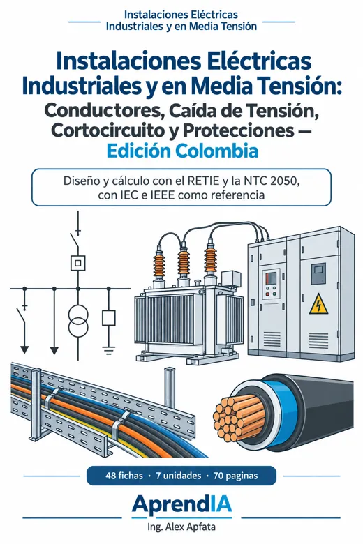 Instalaciones Eléctricas Industriales y en Media Tensión: Conductores, Caída de Tensión, Cortocircuito y Protecciones — Edición Colombia