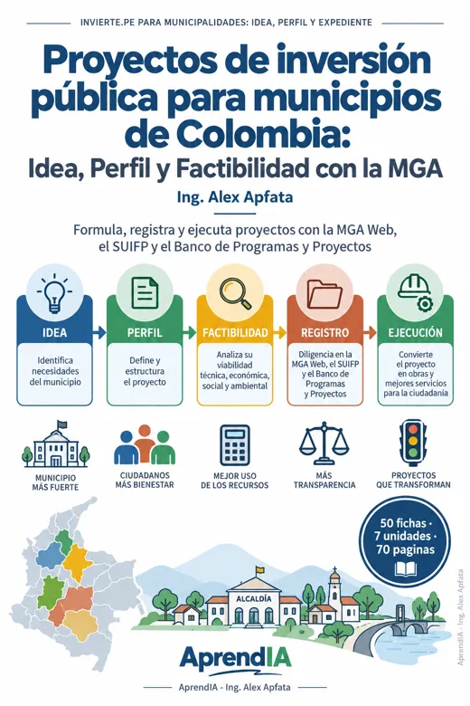 Proyectos de inversión pública para municipios de Colombia: Idea, Perfil y Factibilidad con la MGA
