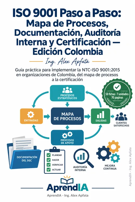 ISO 9001 Paso a Paso: Mapa de Procesos, Documentación, Auditoría Interna y Certificación — Edición Colombia