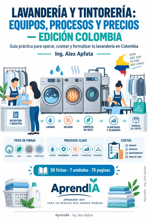 Lavandería y Tintorería: Equipos, Procesos y Precios — Edición Colombia