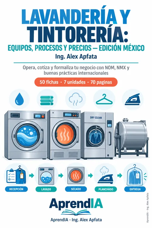 Lavandería y Tintorería: Equipos, Procesos y Precios — Edición México