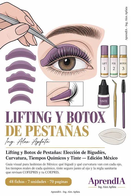 Lifting y Botox de Pestañas: Elección de Bigudíes, Curvatura, Tiempos Químicos y Tinte — Edición México