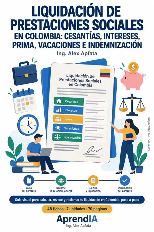 Liquidación de Prestaciones Sociales en Colombia: cesantías, intereses, prima, vacaciones e indemnización