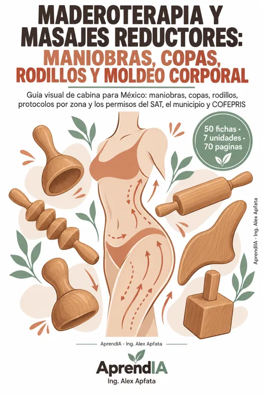 Maderoterapia y Masajes Reductores: Maniobras, Copas, Rodillos y Moldeo Corporal