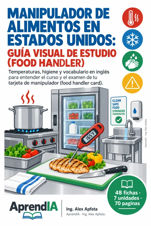 Manipulador de Alimentos en Estados Unidos: Guía Visual de Estudio (Food Handler)