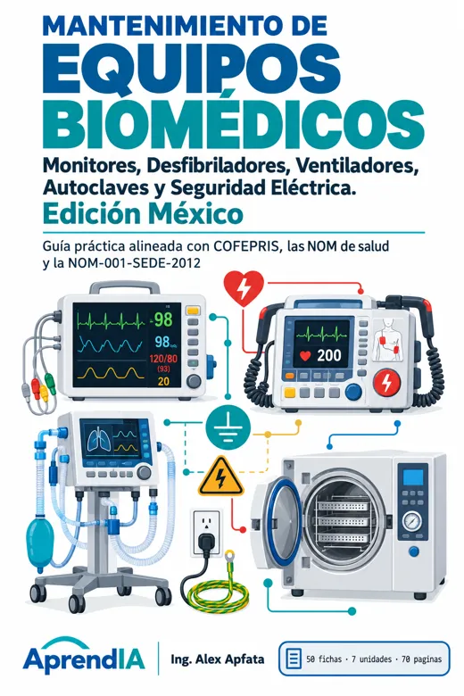Mantenimiento de Equipos Biomédicos: Monitores, Desfibriladores, Ventiladores, Autoclaves y Seguridad Eléctrica. Edición México