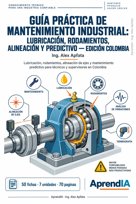 Guía Práctica de Mantenimiento Industrial: Lubricación, Rodamientos, Alineación y Predictivo — Edición Colombia