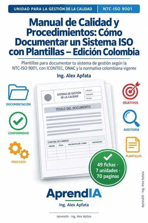 Manual de Calidad y Procedimientos: Cómo Documentar un Sistema ISO con Plantillas – Edición Colombia