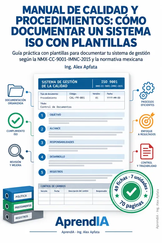 Manual de Calidad y Procedimientos: Cómo Documentar un Sistema ISO con Plantillas (Edición México)