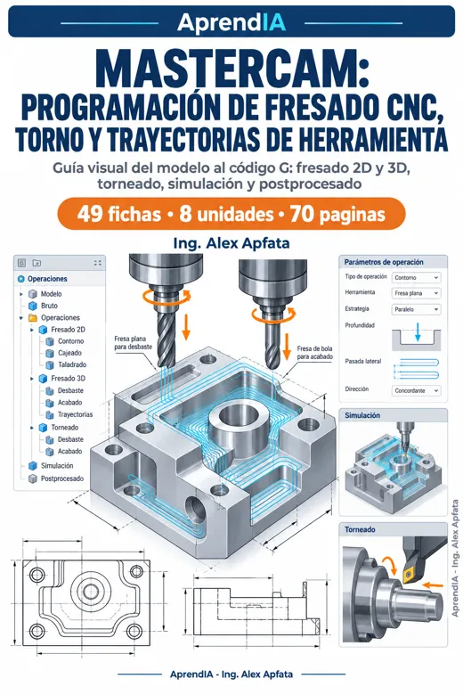 Mastercam: Programación de Fresado CNC, Torno y Trayectorias de Herramienta