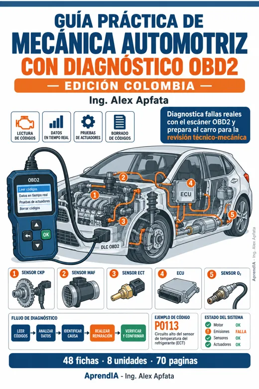 Guía Práctica de Mecánica Automotriz con Diagnóstico OBD2 — Edición Colombia