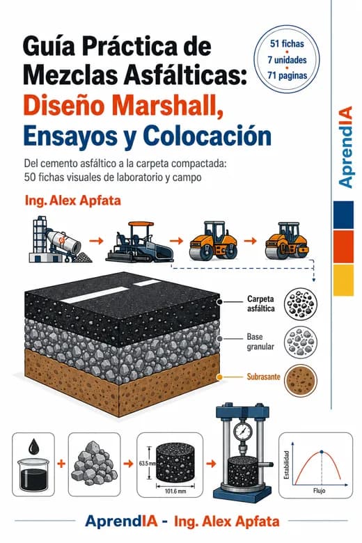 Guía Práctica de Mezclas Asfálticas: Diseño Marshall, Ensayos y Colocación