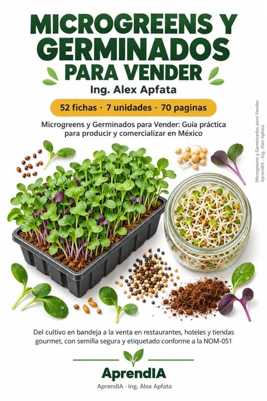 Microgreens y Germinados para Vender: Guía práctica para producir y comercializar en México