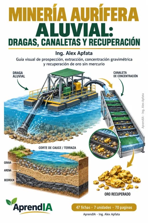 Minería Aurífera Aluvial: Dragas, Canaletas y Recuperación