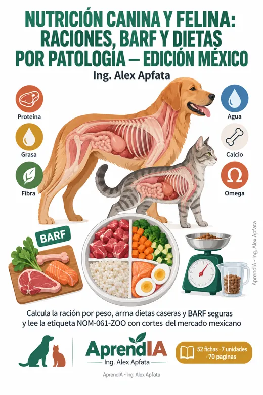 Nutrición Canina y Felina: raciones, BARF y dietas por patología — Edición México