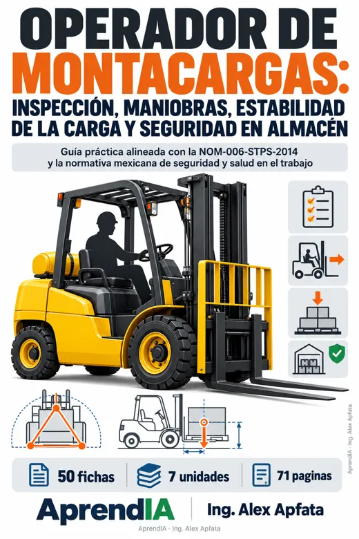 Operador de Montacargas: Inspección, Maniobras, Estabilidad de la Carga y Seguridad en Almacén
