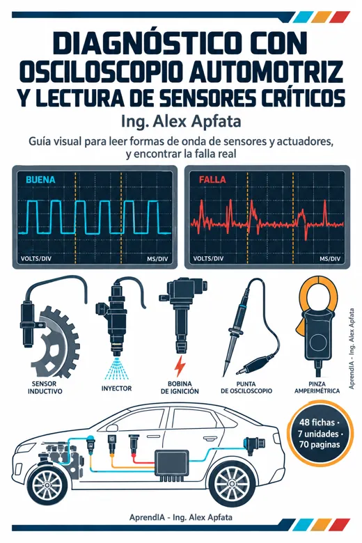 Diagnóstico con Osciloscopio Automotriz y Lectura de Sensores Críticos