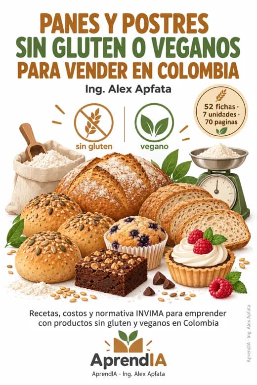 Panes y Postres sin Gluten o Veganos para Vender en Colombia