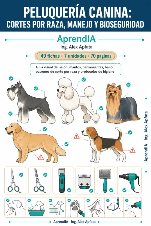 Peluquería Canina: cortes por raza, manejo y bioseguridad