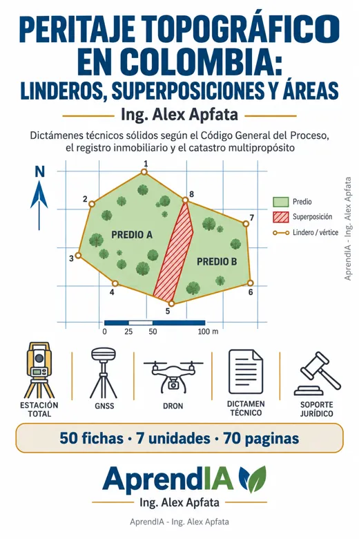 Peritaje Topográfico en Colombia: Linderos, Superposiciones y Áreas