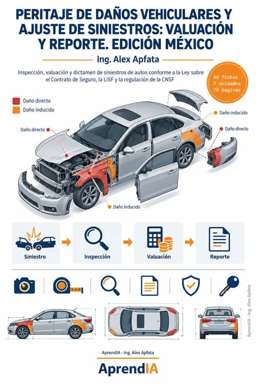 Peritaje de Daños Vehiculares y Ajuste de Siniestros: Valuación y Reporte. Edición México