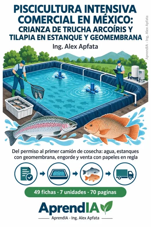 Piscicultura Intensiva Comercial en México: Crianza de Trucha Arcoíris y Tilapia en Estanque y Geomembrana