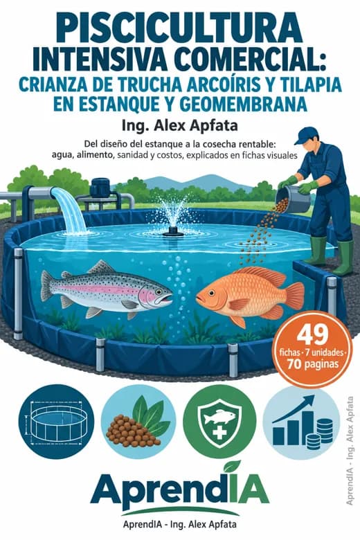 Piscicultura Intensiva Comercial: Crianza de Trucha Arcoíris y Tilapia en Estanque y Geomembrana