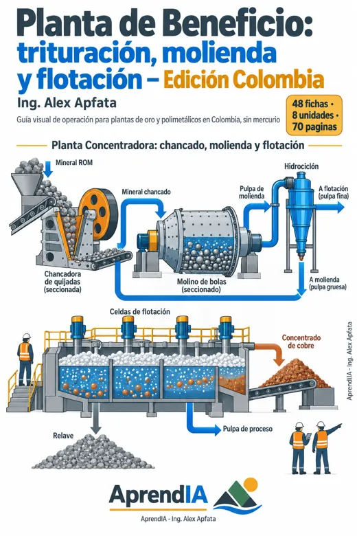 Planta de Beneficio: trituración, molienda y flotación — Edición Colombia