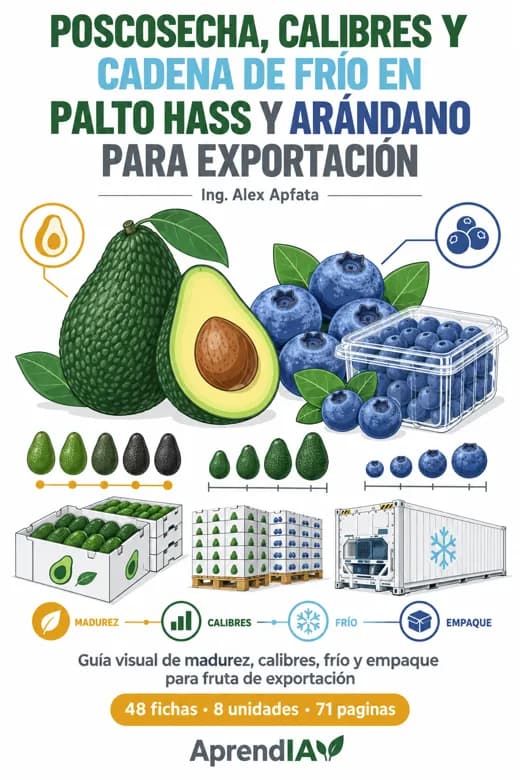 Poscosecha, Calibres y Cadena de Frío en Palto Hass y Arándano para Exportación