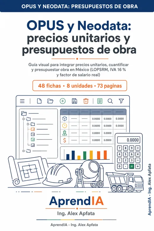 OPUS y Neodata: precios unitarios y presupuestos de obra