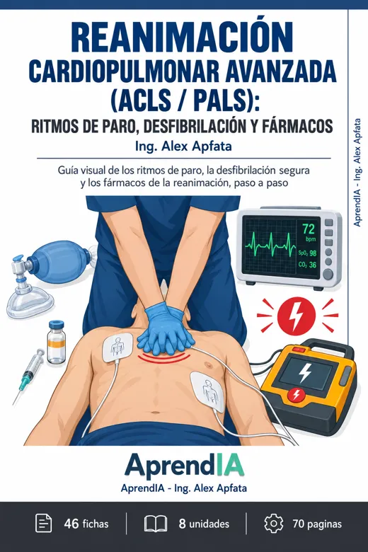 Reanimación Cardiopulmonar Avanzada (ACLS / PALS): Ritmos de Paro, Desfibrilación y Fármacos