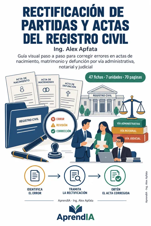 Rectificación de Partidas y Actas del Registro Civil